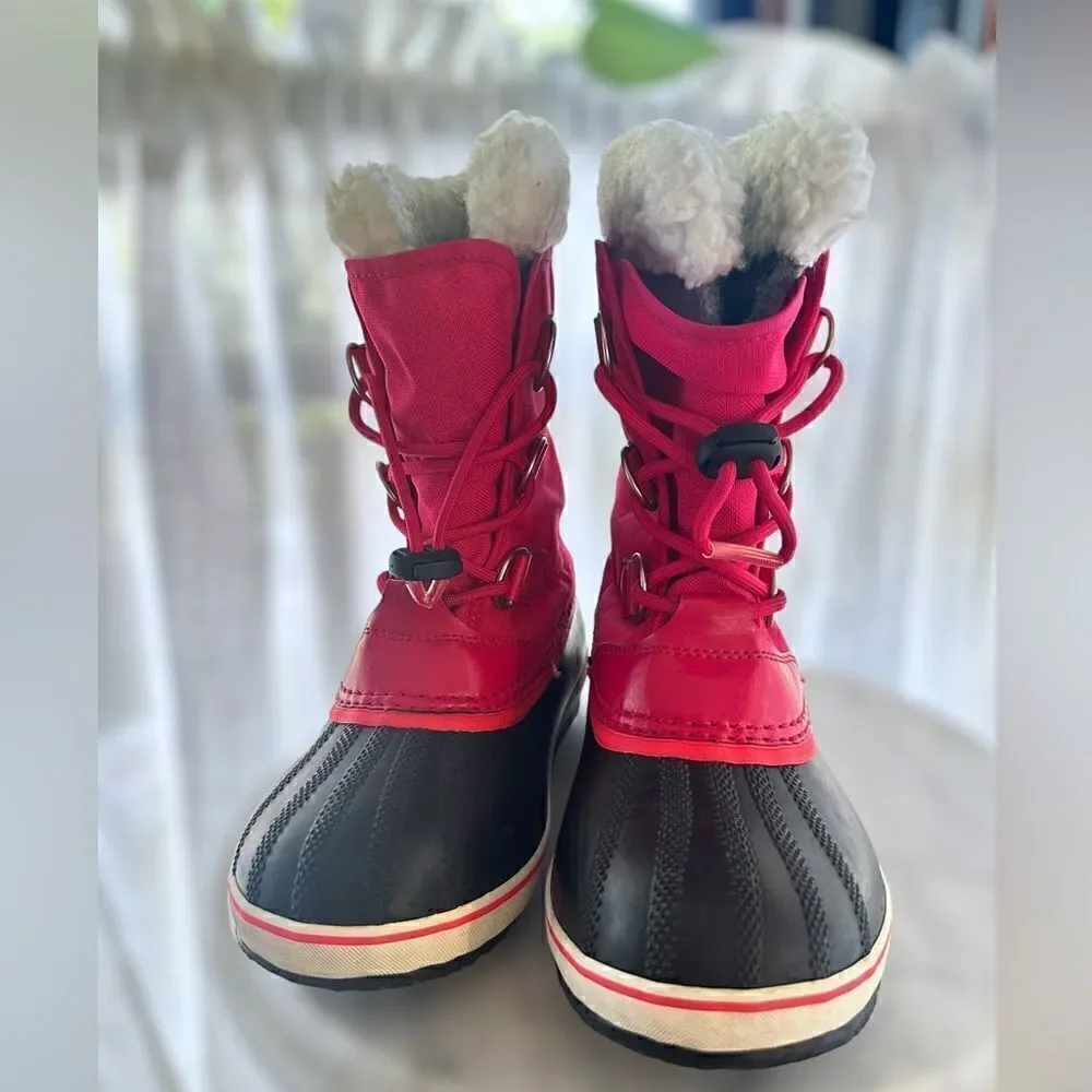 Sorel Yoot Pac Waterproof Nylon Winter Snow Boots Bright Rose Size 4